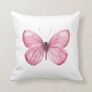 Roze Sierkussen van Butterfly