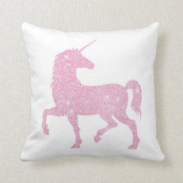 Roze Sierkussen van Glitter Unicorn