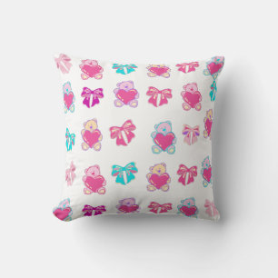 Roze Sierkussen van Teddy Bears & Bows