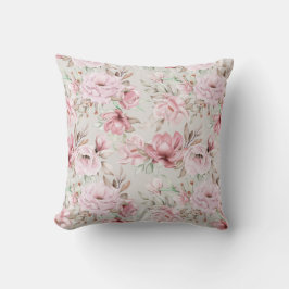 Roze Sierkussen voor Floral Print