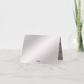 Roze sierlijke bedankkaart (Achterkant)