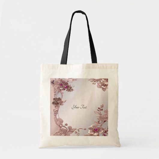 Roze Sierlijke Bloem Tassen (Voorkant)