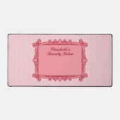 Roze Sierlijke Boog Frame Salon Bureaumat (Voorkant)
