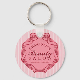 Roze Sierlijke Boog Frame Schoonheidssalon Sleutel Sleutelhanger
