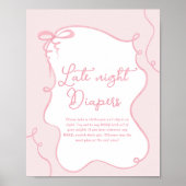 Roze sierlijke boog golvende hand getrokken Dont z Poster (Voorkant)