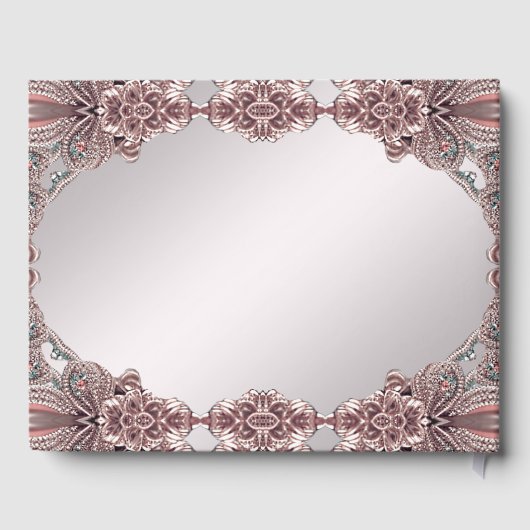 Roze sierlijke gastenboek (Achterkant)