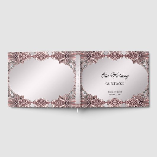 Roze sierlijke gastenboek (Volledig)