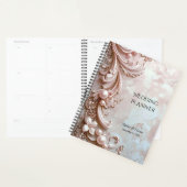 Roze Sierlijke Parel en Bloem Planner (Display)