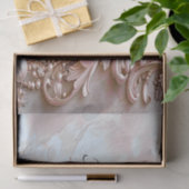 Roze Sierlijke Parel- en Bloemen Tissuepapier (Geschenk)