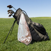 Roze Sierlijke Parel- en Bloemengolfspons Golfhanddoek (Groen)
