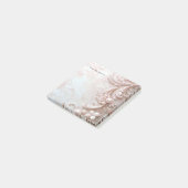 Roze Sierlijke Parel en Bloemige Post-it Briefjes Post-it® Notes (Schuin)