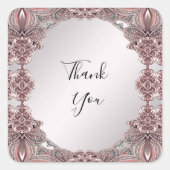 Roze sierlijke Sticker (Voorkant)