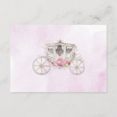 Roze sierlijke waterverf bloemenwagen Details Informatiekaartje (Achterkant)