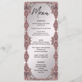 Roze siermenu menu