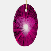 Roze sierovale keramisch ornament (Rechts)