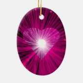 Roze sierovale keramisch ornament (Achterkant)