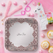 Roze sierpapier Bord (Feest)