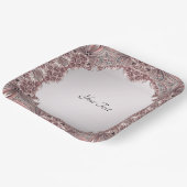 Roze sierpapier Bord (Gebogen)