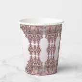 Roze sierpapier kopjes papieren bekers (Achterkant)