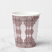 Roze sierpapier kopjes papieren bekers (Voorkant)