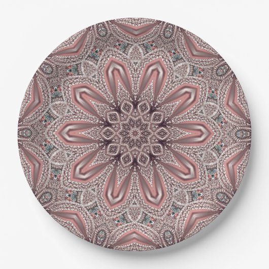 Roze Sierpapierbord Papieren Bordje (Voorkant)