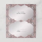 Roze sierplaatskaart plaatskaartje (Buitenkant ongevouwen)