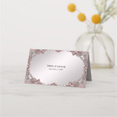 Roze sierplaatskaart plaatskaartje (Achterkant)