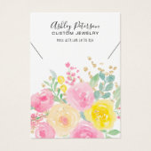 Roze siersieraden voor waterverf, ketting visitekaartje (Voorkant)