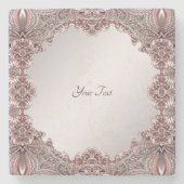 Roze siersteen Onderzetter (Voorkant)