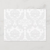 Roze sierstrip zwart Damask repesal Dinner Uitnodiging Briefkaart (Achterkant)