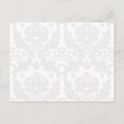 Roze sierstrip zwart Damask repesal Dinner Uitnodiging Briefkaart (Achterkant)