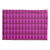 Roze Silhouette Djembe Drum Pattern Pillow hoesje Kussensloop (Achterkant-Links)