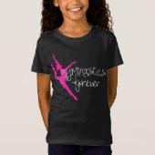 Roze Silhouette Gymnastics Forever T-shirt (Voorkant)