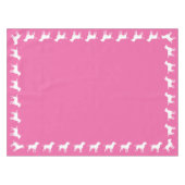 Roze SIlhouette Lab Hond Puppy Baby shower Tafelkleed (Voorkant (Horizontaal))