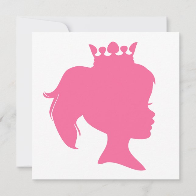 Roze Silhouette Princess T-shirts en Gifts (Voorkant)