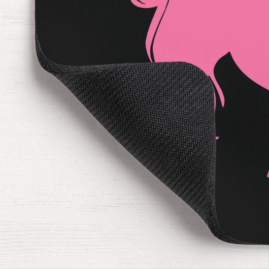 Roze Silhouette Princess T-shirts en Gifts Muismat (Hoek)