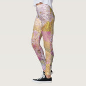 Roze Silk Gold Koi stromend Leggings (Links)