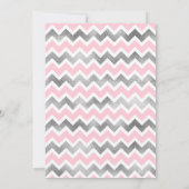 Roze Silver Baby Sprinkle baby shower nodigt Kaart (Achterkant)