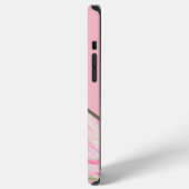 Roze Silver Glitter Marble Pattern Monogramed iPhone Hoesje (Linkerkant)