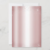 Roze Silver Glitter Princess Tiara Sweet 16 Invita Kaart (Achterkant)