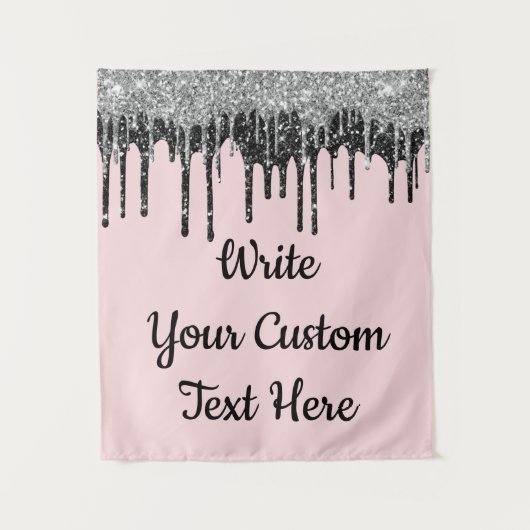 Roze Silver Jubileum Achtergrond Birthday Prop Wandkleed (Voorkant)