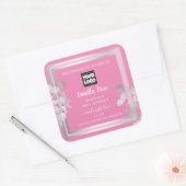 Roze Silver Product Packaging Labels Aangepaste Lo (Envelop)