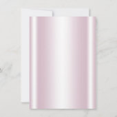 Roze Silver Quinceanera 15e verjaardag Uitnodiging (Achterkant)