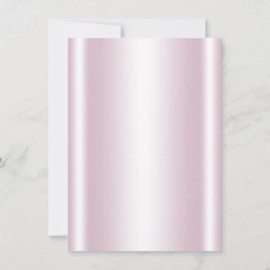 Roze Silver Quinceanera 15e verjaardag Uitnodiging (Achterkant)