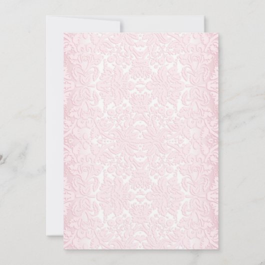 Roze Silver Quinceanera Uitnodiging (Achterkant)