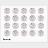 Roze Silver Sparkle Masquerade Quinceanera Sticker (Vel)
