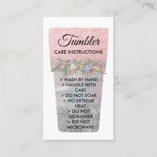 Roze Silver Vinyl Print Tumbler Care Instructions Contactkaartje