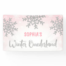 Roze Silver Winter ONEderland 1e verjaardag