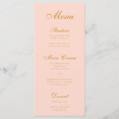 Roze Simpel Elegante Script Calligrafie Menu (Voorkant)