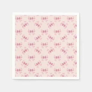 Roze Simpele Strik Plooien Patroon Servet